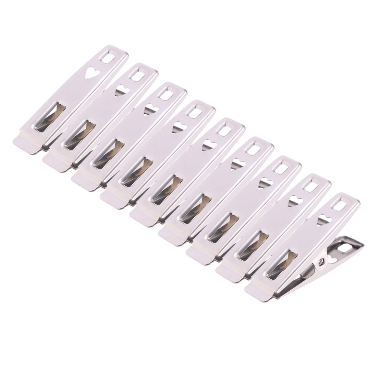 BESPORTBLE Stainless Steel Clothes Pegs, 40PCS Metal Clips Socks Clips Clothes Pins Multifunctional Clothing Clamps Laundry Hanging Pin Clip