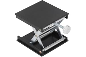 Laboratory Lifting Platform Adjustable Height, Heavy Duty Aluminum Alloy Manual Lift Stand for Measuring Tools, 30kg Load Cap