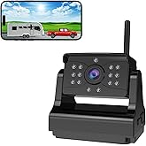 Wireless Backup Camera, Strong WiFi Signal Clear Picture Magnetic Rechargeable Rear view Reverse Back up Camera for Hitching Towing Gooseneck Travel Boat Horse 5th Wheel Trailer Truck Camper Pickup RV