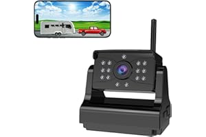 CASODA Wireless Backup Camera, Ultra Strong WiFi Signal Clear Picture Magnetic Rechargeable Rear View Reverse Back up Camera for Hitch Gooseneck Travel Boat Horse Trailer Truck Camper RV Pickup iPhone