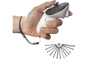 Annrybor Improved Replacement Wrist Wraps for Oculus Quest 3 Gen Controller, Reflective Hand Straps with Resin Black Stopper, Replacement Adjustable Wrist Lanyards For Quest 3 Controller(Black)