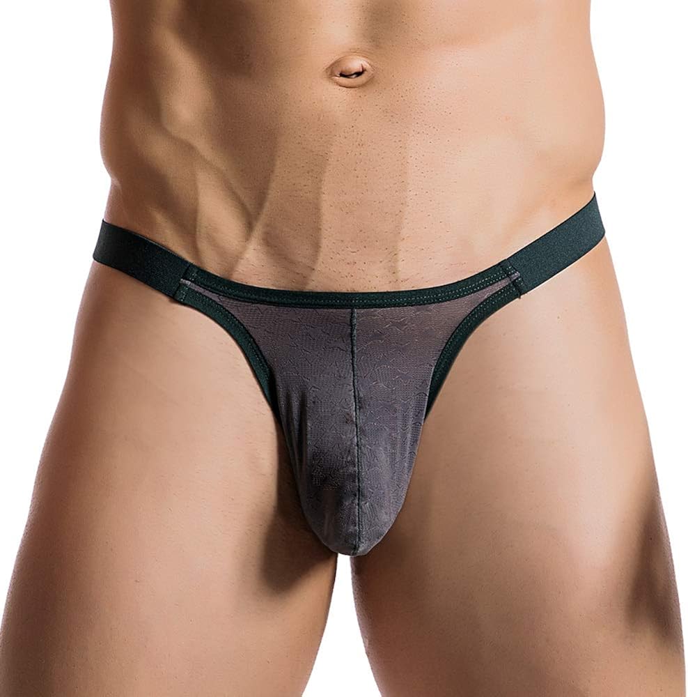 Summer Code Men's Striped Thong Low Rise Elastic Waistband Underwear at  Men’s Clothing store
