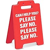 Funny Office Desk Decor Sign Can I Help You Please Say No Sign Cubicle Decorations Fun Office Gifts for Coworker Boss Manager Supervisor