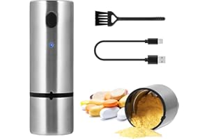 Vzaahu Electric Pill Crusher Fine Powder Portable Mini Stainless Steel Medication and Vitamin Tablets Grinder for Elderly