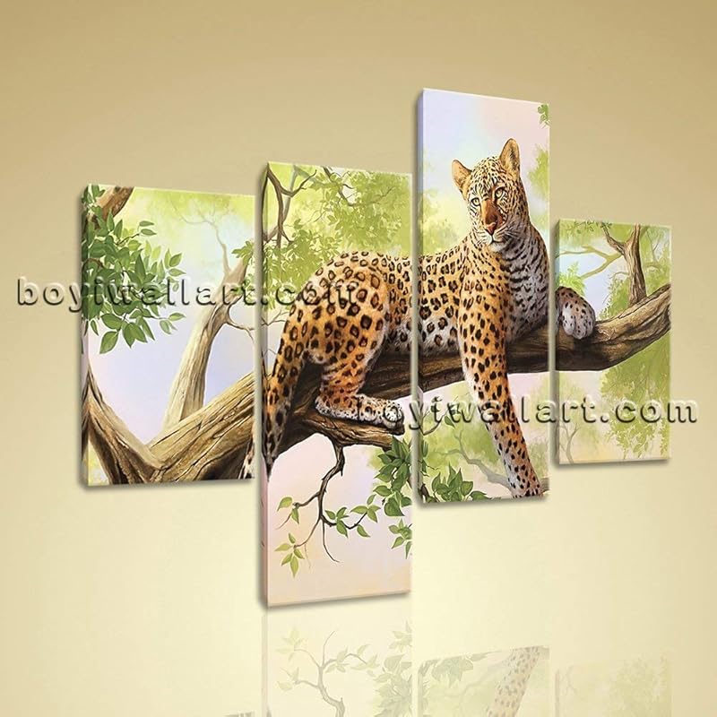 Amazon.com: Large Leopard Animal painting Wall Decor Home Living Room 4