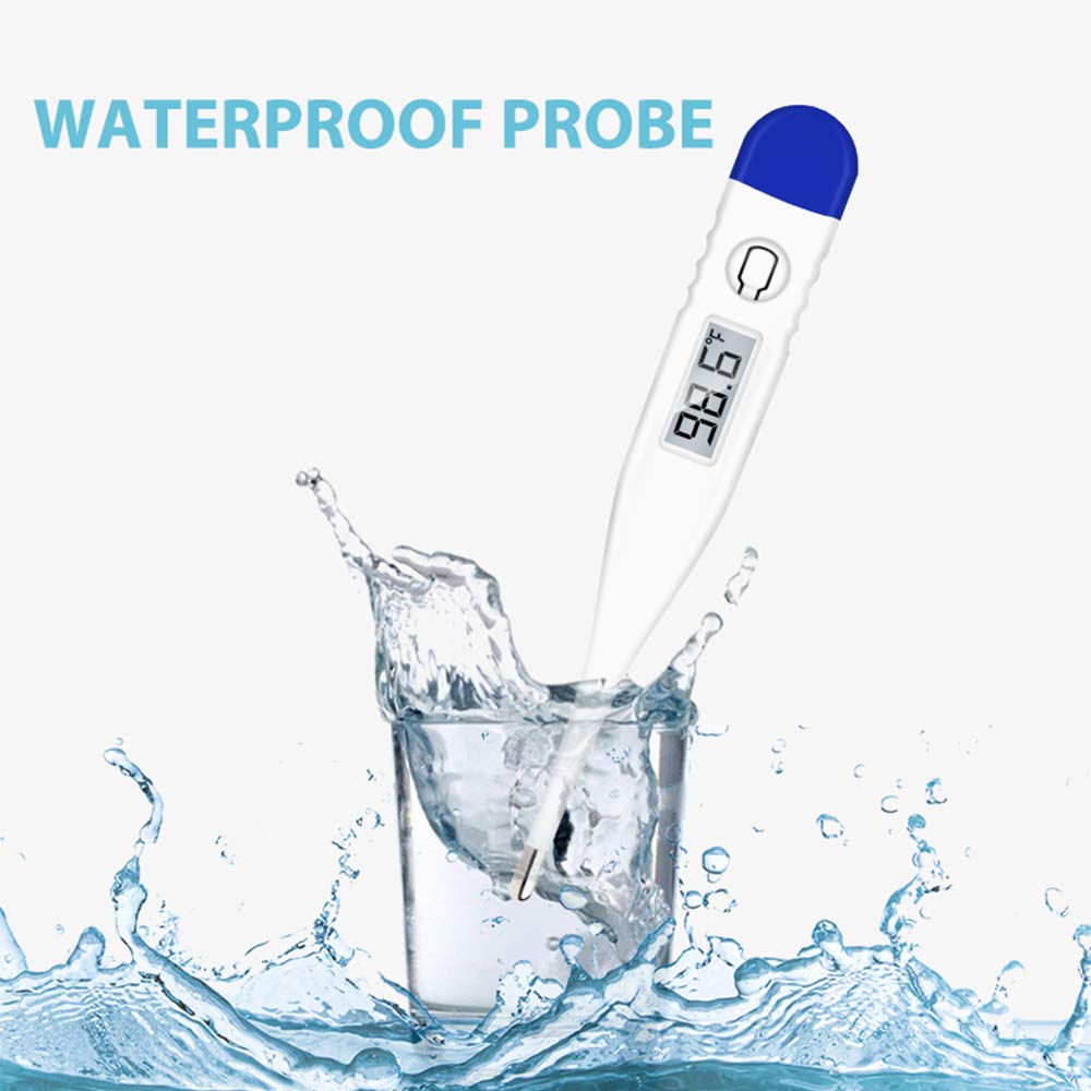 Thermometer for Fever, Quick Reading Digital Waterproof Oral Thermometer with Fever Indicator and Memory Recall, Best Accurate Rectum Armpit Reading Thermometer for Baby Kids and Adults: Industrial & Scientific