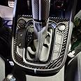 YOUTOOCAR Real Carbon Fiber Car Gear Shift Panel Cover Interior Trim Compatible with Hyundai Kona N Kona 2022 2023 Accessories