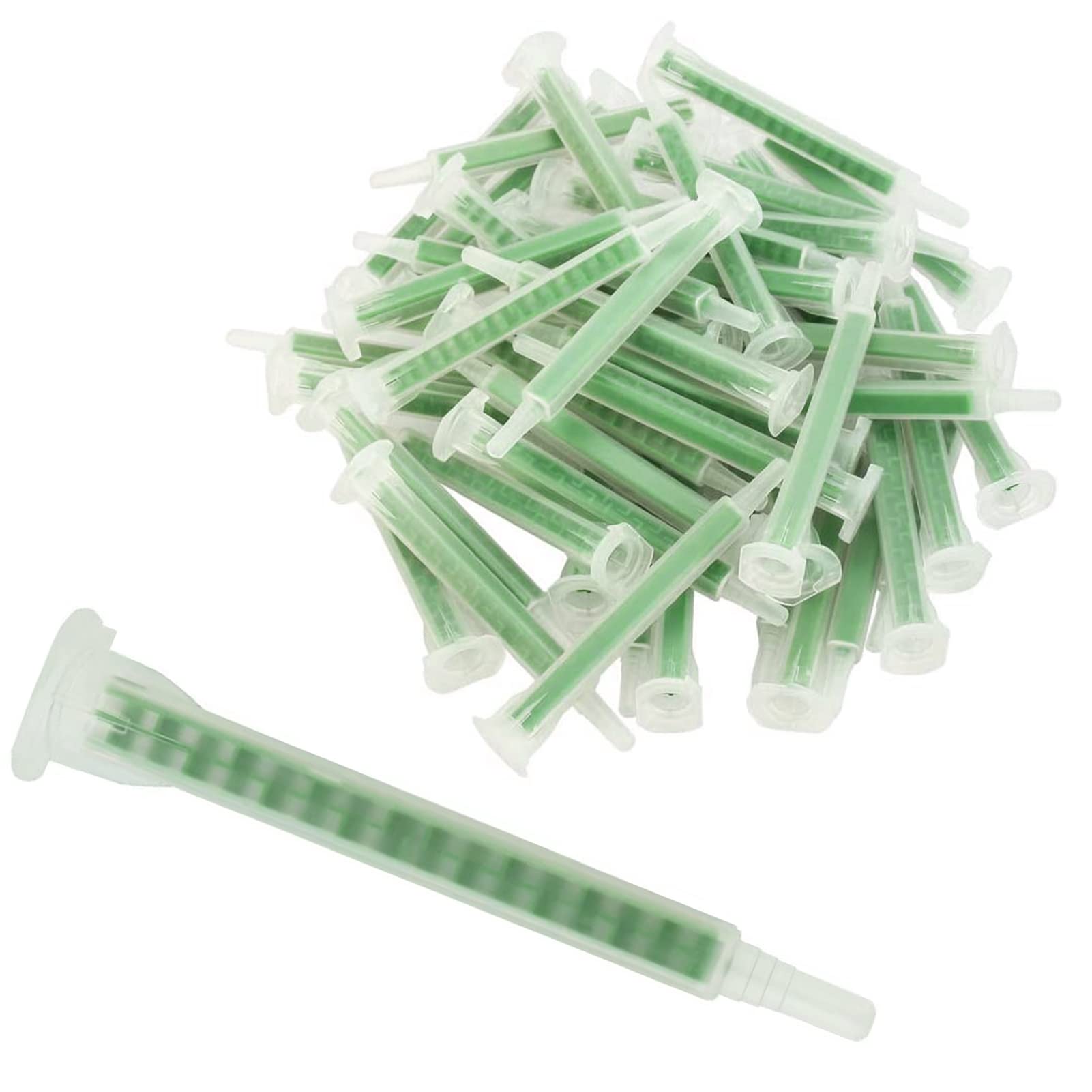 Tree2018 Epoxy Mixing Nozzle Tip, 50 PCS Resin Static Mixer for Glue Adhesive Gun Applicator, 83mm Mixing Nozzle Syringe for 50ml 37ml Composite Mortar