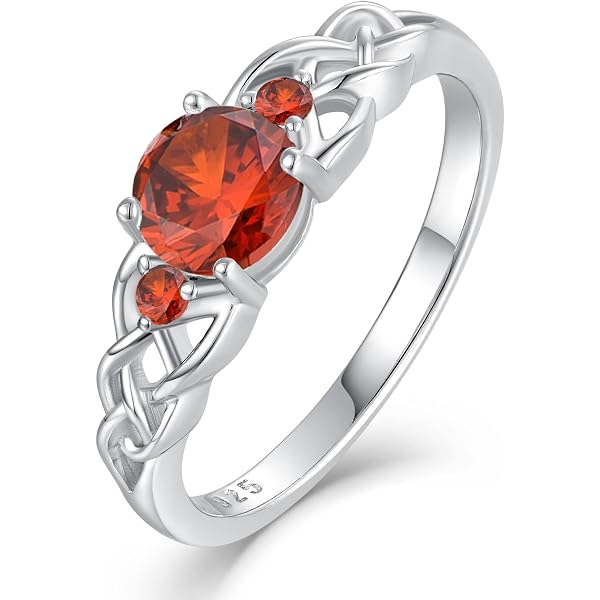 Bague En Argent Solide Avec Topaze Rose 12mm Et Zircons - Neuf Sans Emballage, Pierre Centrale Rose