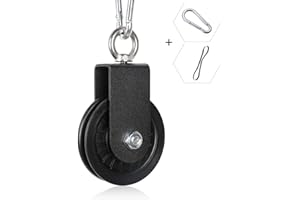 SYL Fitness Cable Pulley, 3.54in/90mm Silent Stainless Pulley Wheel for Gym Pulley System, Gym Equipment, DIY Home Projects, Lifting Blocks