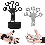 Gripster，Finger Strengthener-2PCS Hand Grip Strengthener,Grip Strength Trainer,6 Resistant Level Finger Exerciser & Hand Stre