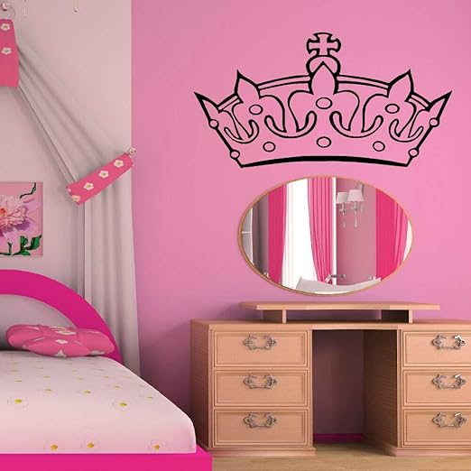 Tiara de princesa corona de arte de la pared de las niñas dormitorio