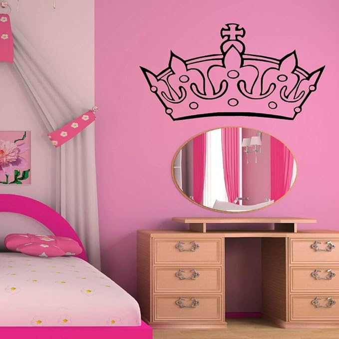 Tiara de princesa corona de arte de la pared de las niñas dormitorio
