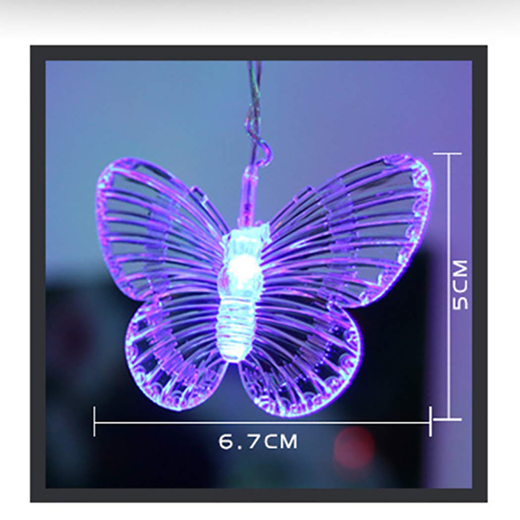 B bangcool USB Powered 80 Butterfly LED String Lights, 8.2ft Waterproof Decorations Light Decor for Indoor/Outdoor Christmas, Birthday, Holiday, Valentine Wedding Decoration