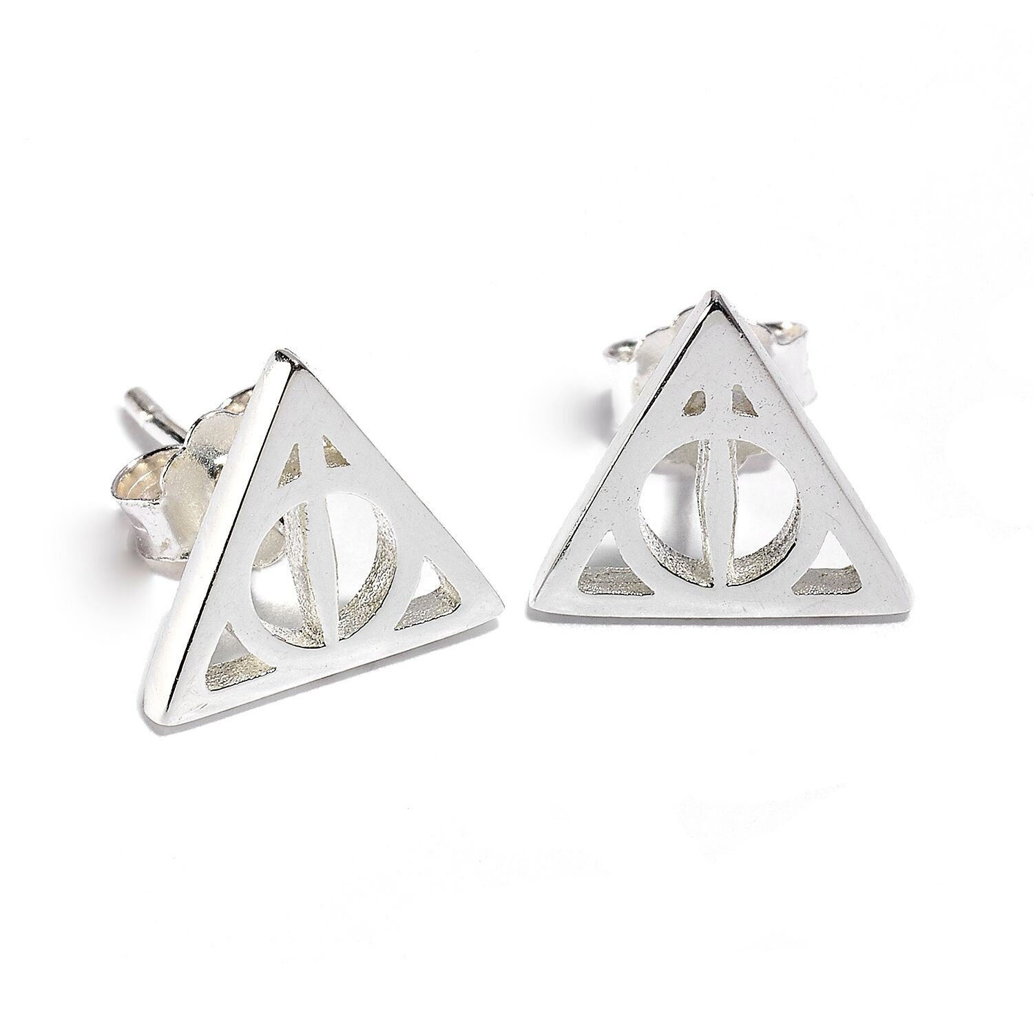 The Carat Shop Official Sterling Silver Harry Potter Deathly Hallows Stud Earrings- SE0054
