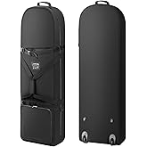 SUGOOE Outdoors Golf Travel Bag, Detachable Shoulder Straps and Rubber Wheels,Soft Foldable Golf Club Travel Covers, 900D Heavy Duty Oxford -Universal Size