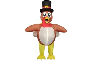 DAHAKII Inflatable Turkey Costume Halloween Cosplay Blow-Up Outfit for Adult/ThanksgivingHalloween/Christmas/