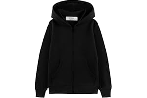 Kid Nation Kids Soft Brushed Fleece Zip-Up Hooded Sweatshirt Hoodie for Boys or Girls 4-12 Years