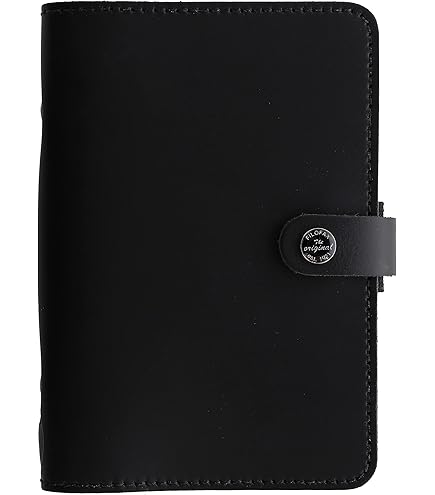 Filofax 4CL 本革 リフィル用バインダー 黒 Amazon.com : Filofax Personal The Original organiser - Solid Black