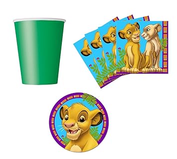 The Lion King Birthday Party Supplies Set Plates Napkins Cups Kit