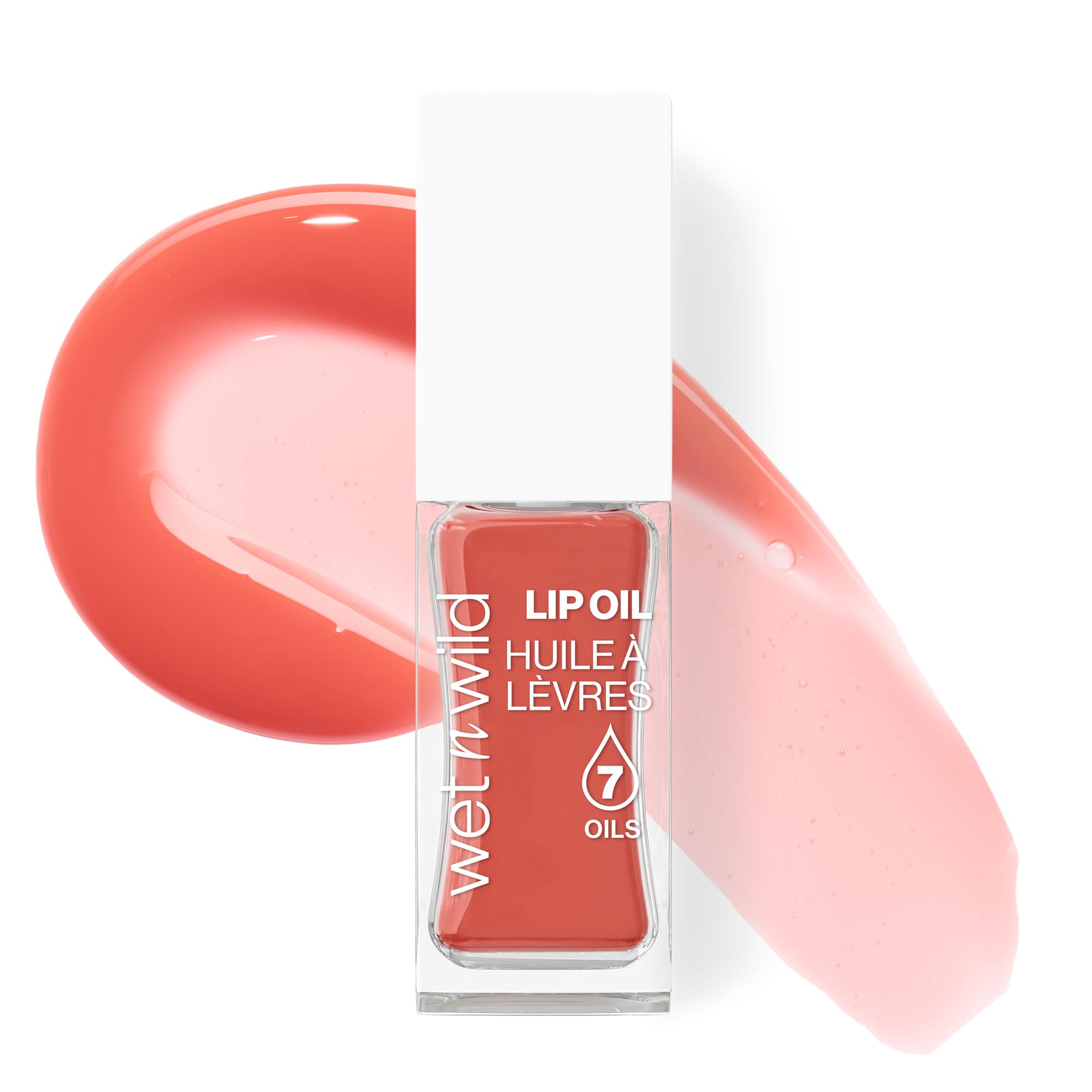 Wet n Wild Tinted Lip Oil, Nourishing & Non-Sticky Pink Lip Gloss Powered by 7 Natural Oils, Lightweight Formula for Mirror-Like Glow Effect, Cedar Rose Shade