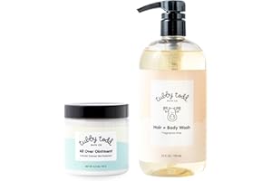 TUBBY TODD's Baby Body Wash & All Over Ointment Eczema Set - Gentle, Hypoallergenic Skincare for Newborns & Toddlers - 25oz, Fragrance-Free