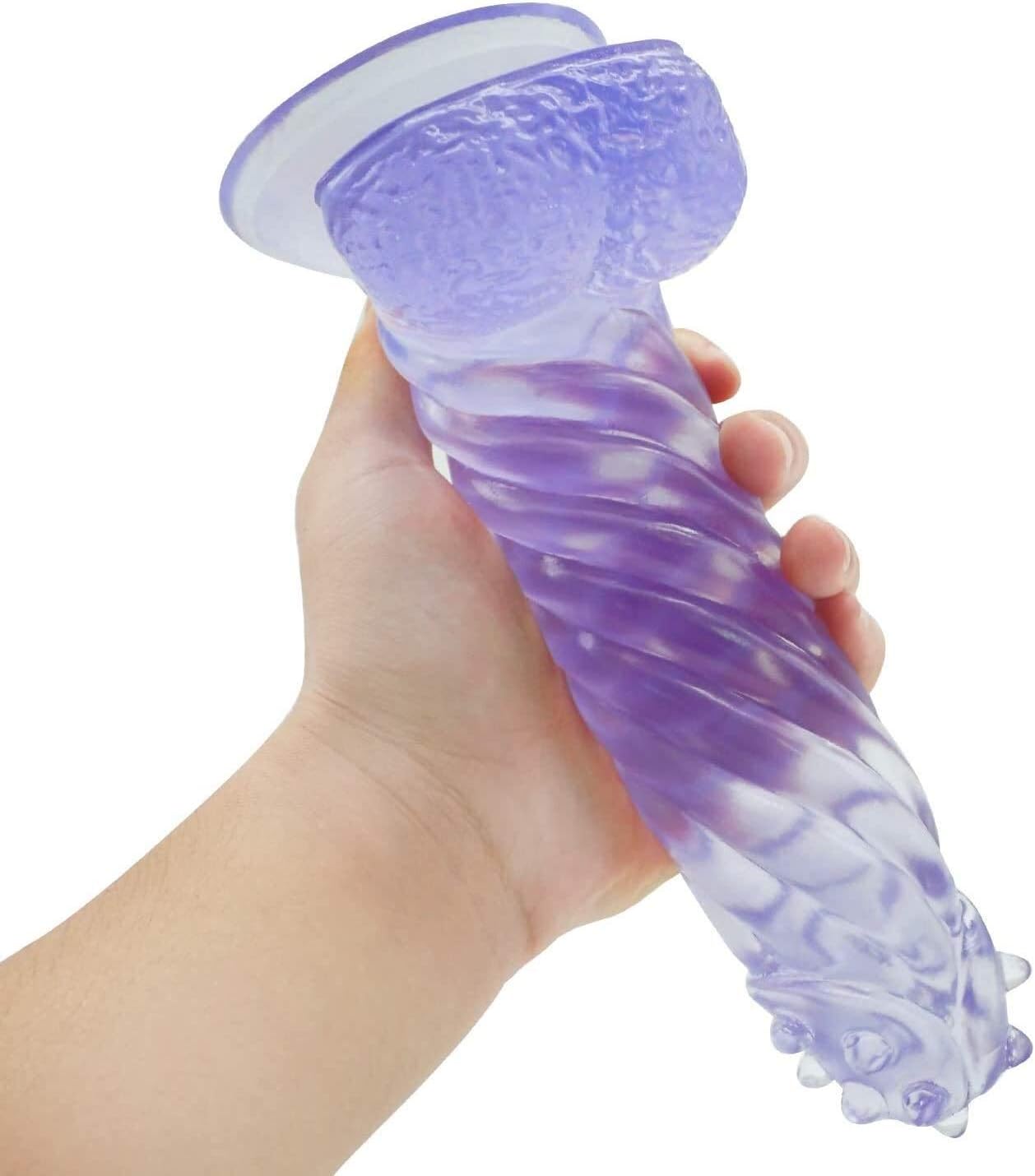 RLJJSH Full of Pleasure Realistic Soft 8.6 Inch Silicone Hands Huge Massage with Strong Suction Cup for Women Mén - Blue of Love 04 RLJJSH