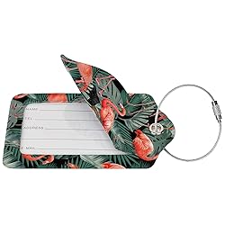 Docsckus 4 PCS PU Leahter Luggage Tag with