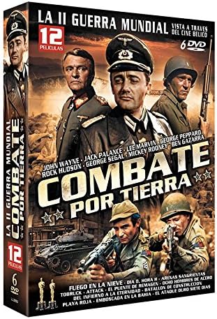 World War II - Fighting on Land (12 Films): Attack + A Bridge Too Far + Breakthrough + Eight Iron Men + The Bridge At Remagen + Battleground + The Fighting Seabees + Sands of Iwo Jima + Hell To Eternity + Beach Red + the Thin Red Line + Ambush Bay [Region 2 PAL Import