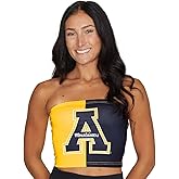 Lojobands Women's Tailgate Outfit College Two Tone Color Block Tube Top Made in USA One Size Fits Most