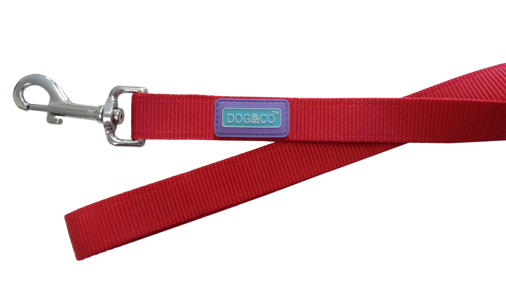 Dog & Co Nylon Lead, 1-inch, Red