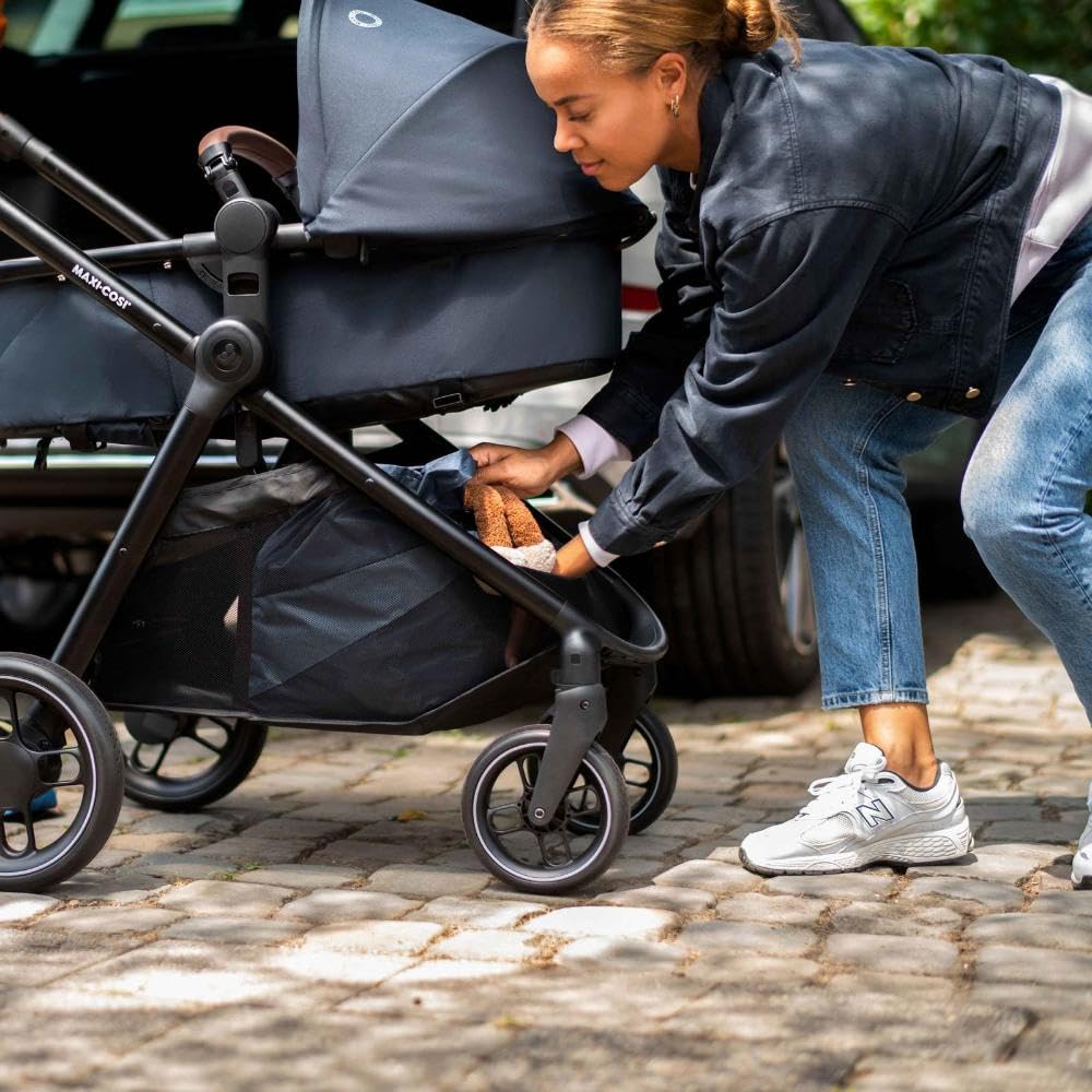 Maxi-Cosi Kombi-Kinderwagen Modell 2-in-1 Zelia³ wendbarer Sitz & Wanne in einem, verstellbarer Schieber, 22 kg - Essential Graphite 8