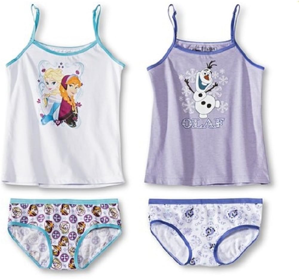 Disney Frozen 4 Piece Girls Underwear Set with Elsa and