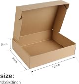 RLAVBL 20 Pack 12x9x3 inch Corrugated Shipping Boxes Brown view 2