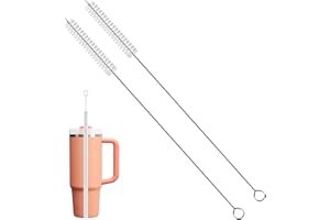 CIDYAUST 2Pcs Straw Cleaner Brush,Reusable Straws Brush for 20/30/40 oz Stanley Mugs,Drinking Straws Cleaning Brush for Sippy