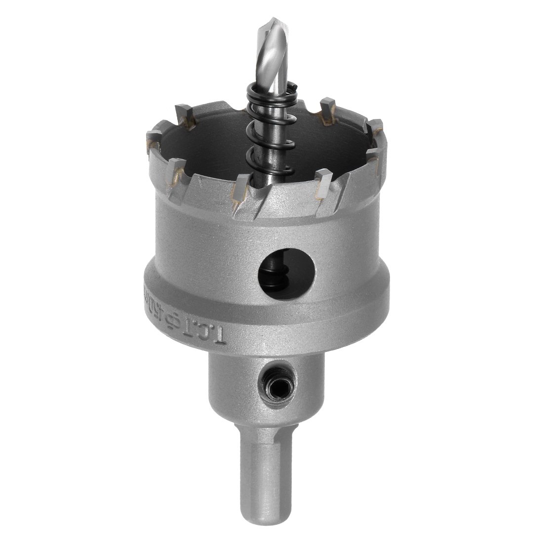 Sourcingmap Carbide Hole Saw Drill Bit, 45mm Hole Cutter for Stainless Steel Alloy Cast Iron Copper Metal Sheet, with Limit Step