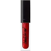 Beauty For Real Lip Gloss + Shine, Light My Fire - Opaque Everyday Red - Non-Sticky Plumping & Hydrating Gloss - Light & Mirror In Cap - Contains Marine Collagen - 0.15 fl oz