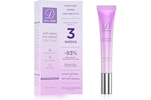 DORACOME Retinol Eye Cream for Dark Circles and Puffiness, Hydrating Under Eye Cream for Dark Circles, Anti Aging Dark Circle Eye Cream for Fine Lines, Wrinkles, Firming Eye Contour, 1.06 oz