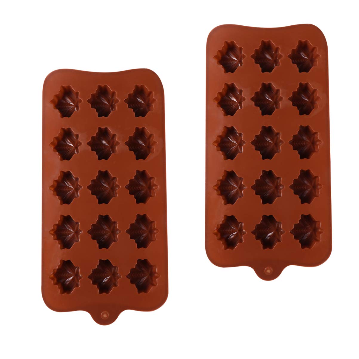 DOITOOL Creative Silicone Baking Mold Maple Leaf Shape Non-Stick Chocolate Moulds for Cake Candy Fondant Ice Cube Making 8.3X4.3X1In Reusable Kitchen Baking Gadget