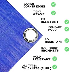 COMFITWEAR Standard Tarp Cover Reinforced Grommet