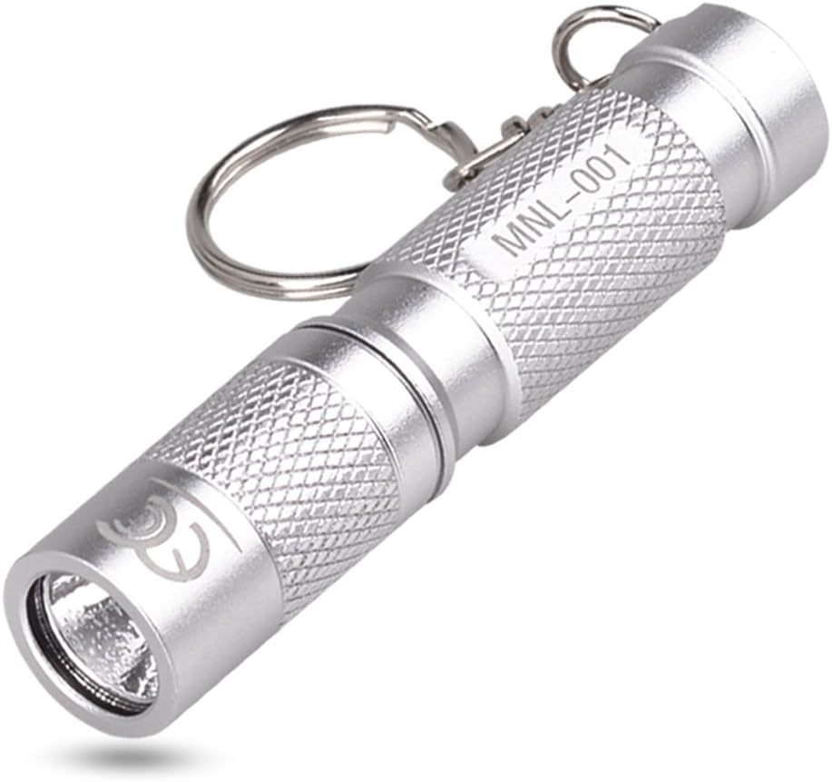 MCCC Mini LED Keychain Flashlight Ultra Bright Key Ring Torch Light 80 LM 1XAAA Battery Included
