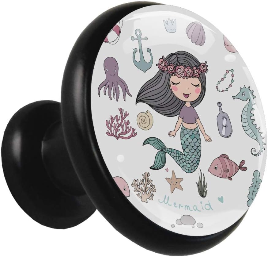 Schubladenknopf Meerjungfrau Seepferdchen Qualle Schrank Hardware