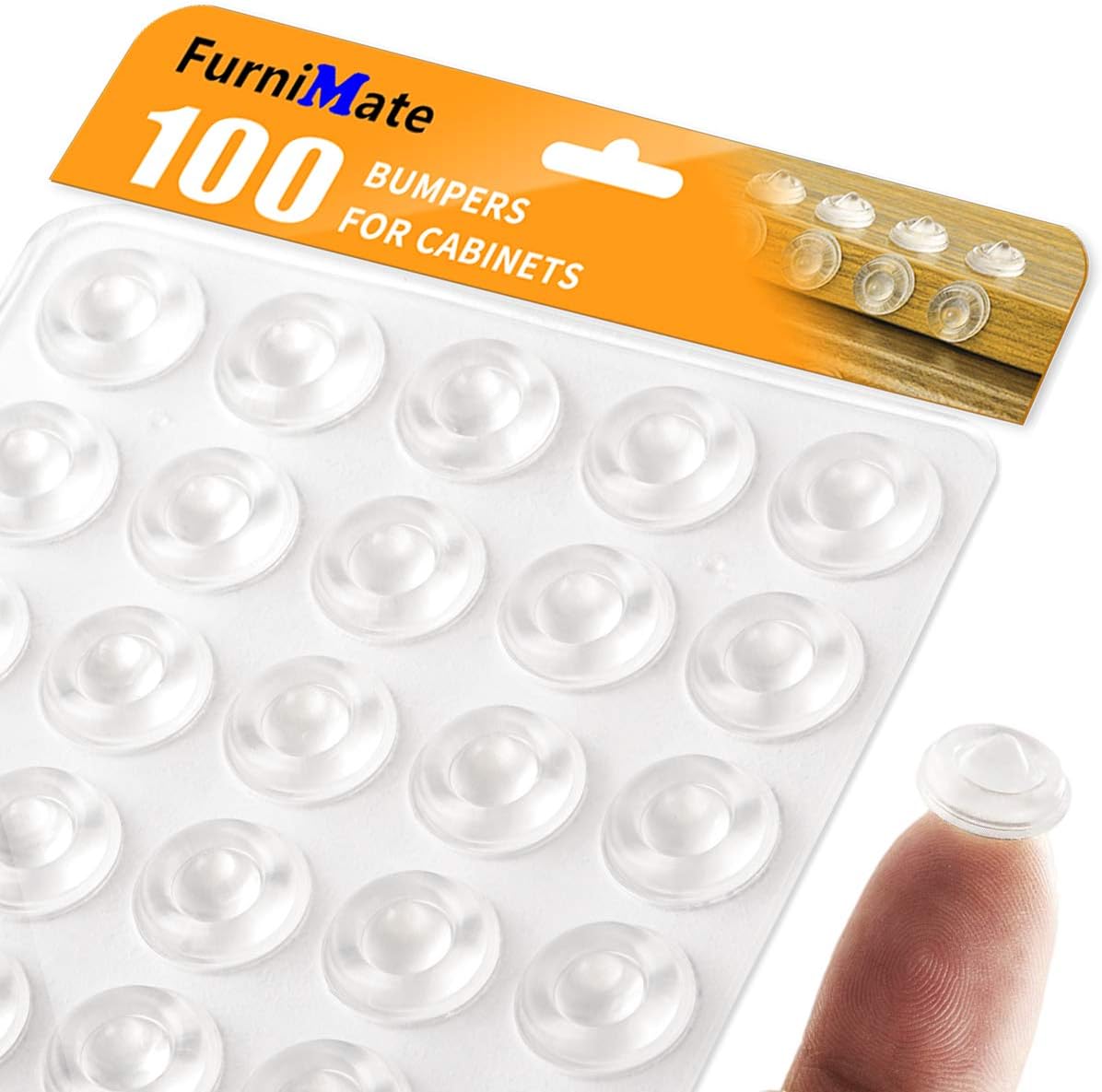 Door Bumpers Pads Clear Drawer Pad Bumpers 100PCS 1/2" Diameter