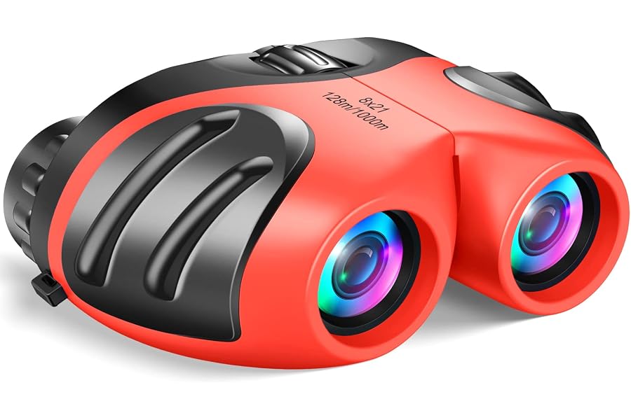 LET'S GO! Toys for 3+ Year Old Boys Girls, Compact Waterproof Binocular for Kids Hunting-Hiking Gifts for Kids Christmas Stocking Stuffers for 3-7 8-10 Year Old Grandkids Toys for Boy Girl