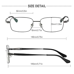 Agstum Titanium Full Rim Durable Glasses Frame