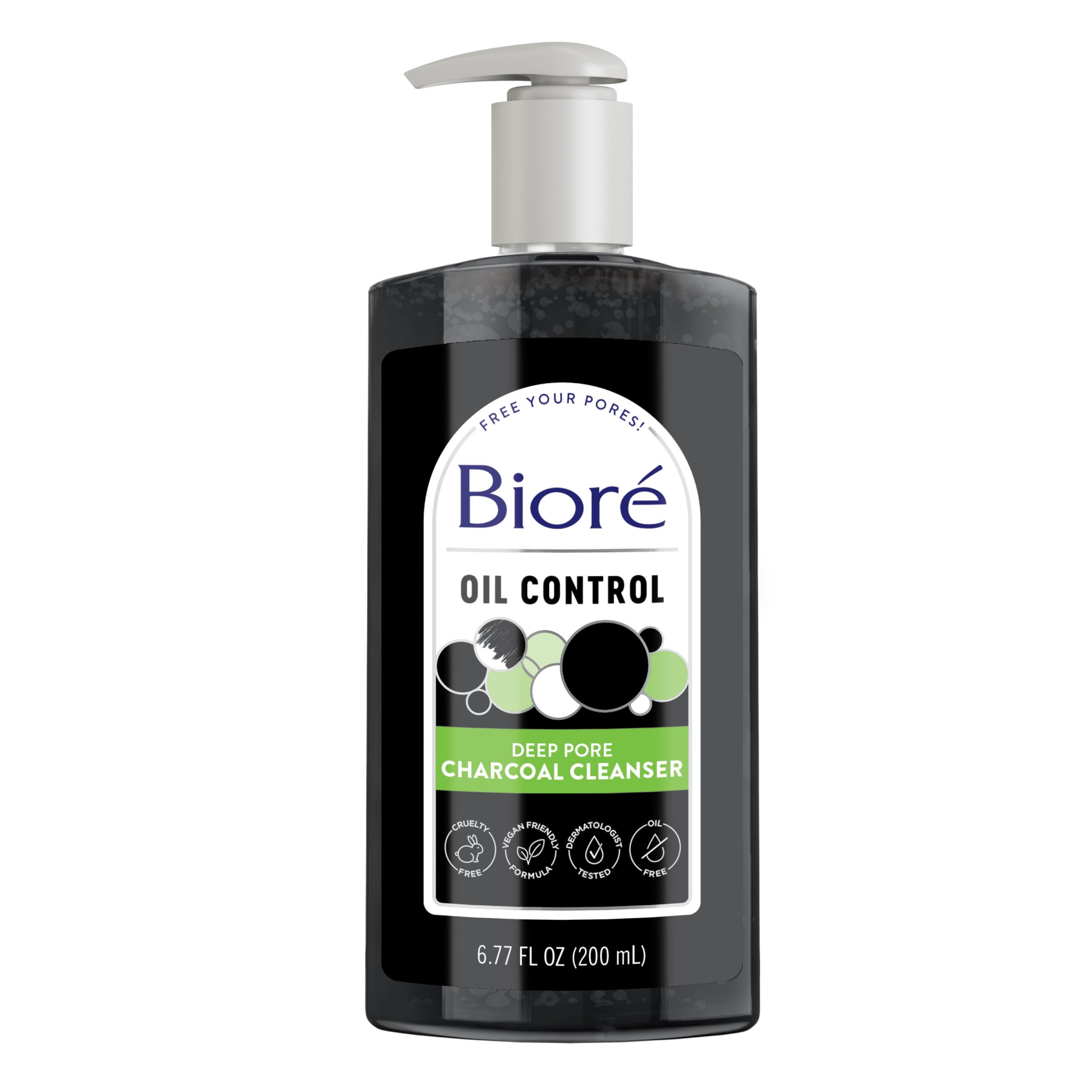 Biore Deep Pore Charcoal Cleanser, 200 ml, Packaging May Vary — image 1