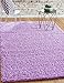 Unique Loom Solid Shag Collection Lilac 4 x 6 Area Rug (4' x 6')