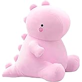 VHYHCY Cute Dinosaur Plush Toys, Fat Dinosaur Stuffed Animals Toys Dolls, Soft Plush Stuffed Animal Dino Plushie, Birthday Gifts for Kids Girls Boys Pink 20 inch