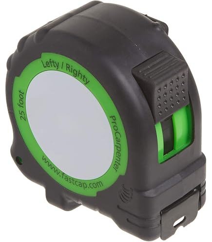 FastCap 25-Foot ProCarpenter Tape Measure – Dual Lock, Erasable Notepad, Pencil Sharpener, Nylon Blade