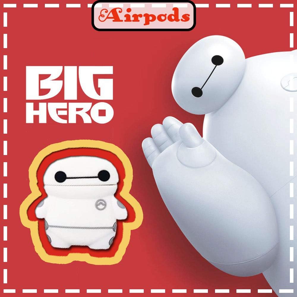 Amazon Com Baymax Airpods Case Protective Cover Soft Silicone Shockproof For Apple Airpods 2 1 Joymenu Big Hero Airpod Charging Case Keychain Bag Pendant Decor Cute 3d Cartoon Toy Baymax Home Audio